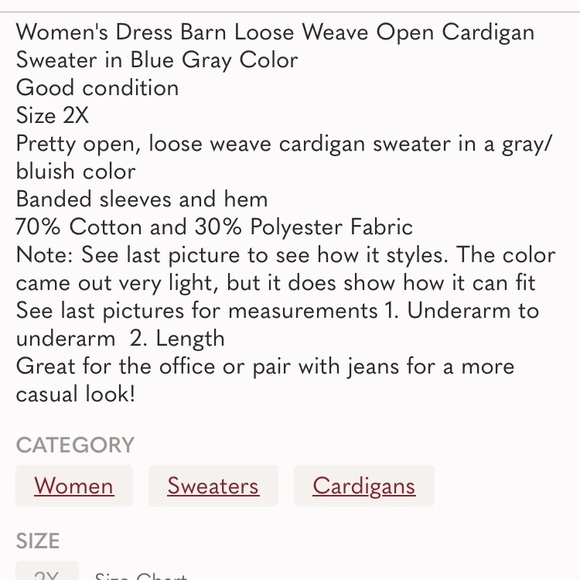 Sweater Dress Barn Loose Weave Open Cardigan - Picture 7 of 8